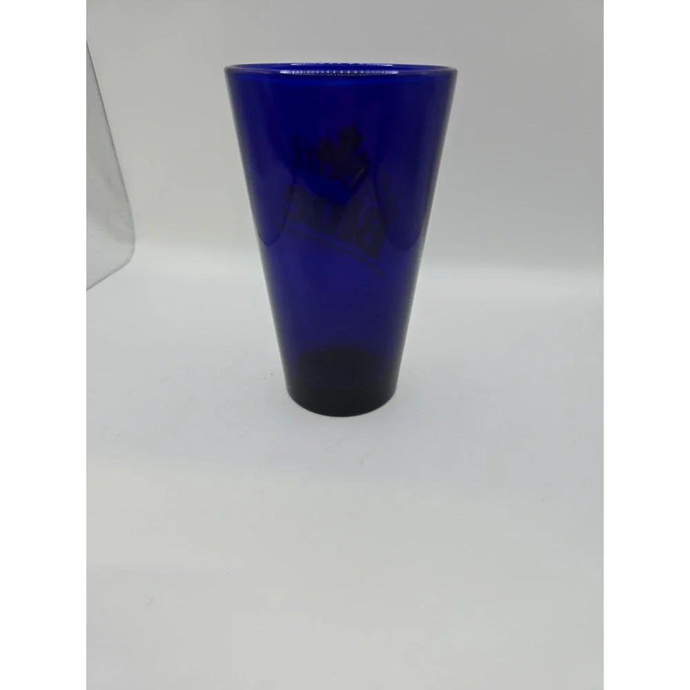 GLASS CANADIAN LABATT BLUE COBALT BEER GLASS TUMBLER Beer